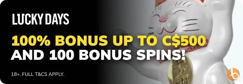 Lucky Days first deposit bonus banner